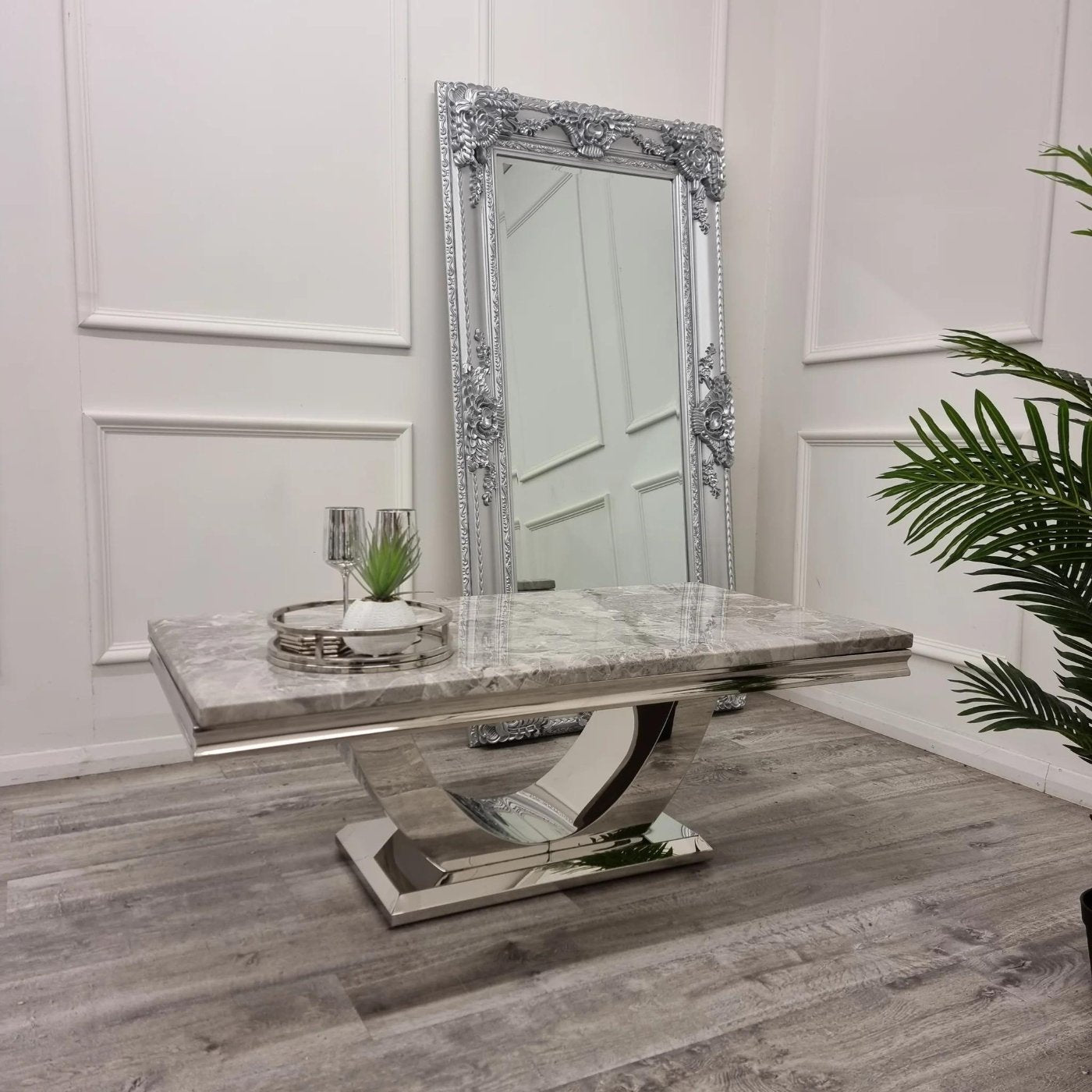 Arial Marble Coffee Table in White, Black or Grey - UK Online Furniture