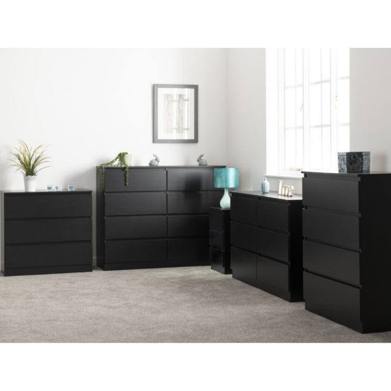 Malvern 8 Drawer Chest (White, Black, Brown, Grey) - UK Online Furniture