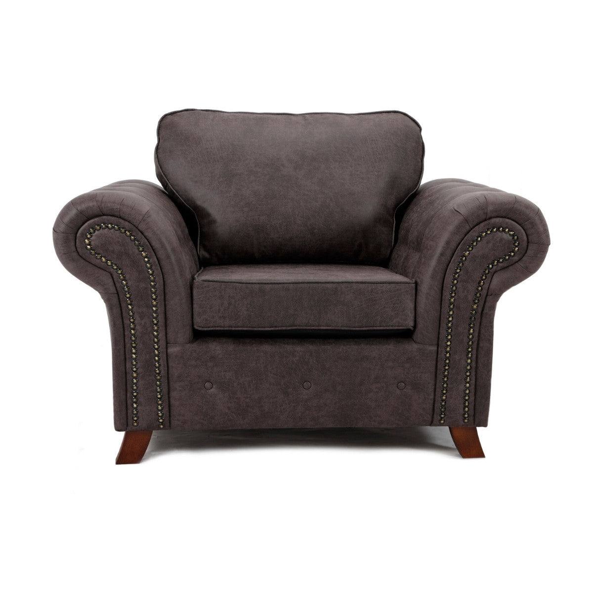 Oakland Leather Corner Sofa (Dark Brown) - UK Online Furniture