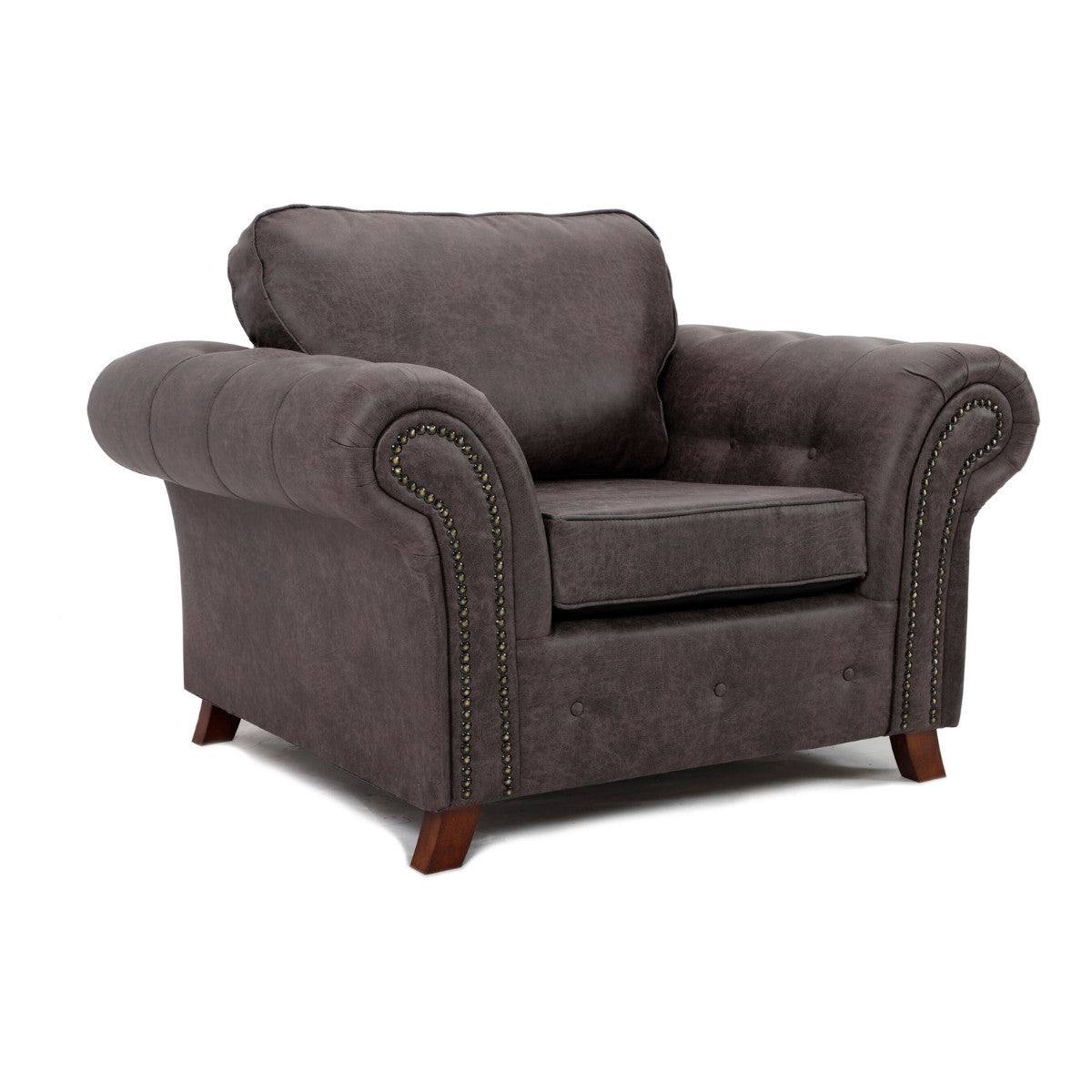 Oakland Leather Corner Sofa (Dark Brown) - UK Online Furniture