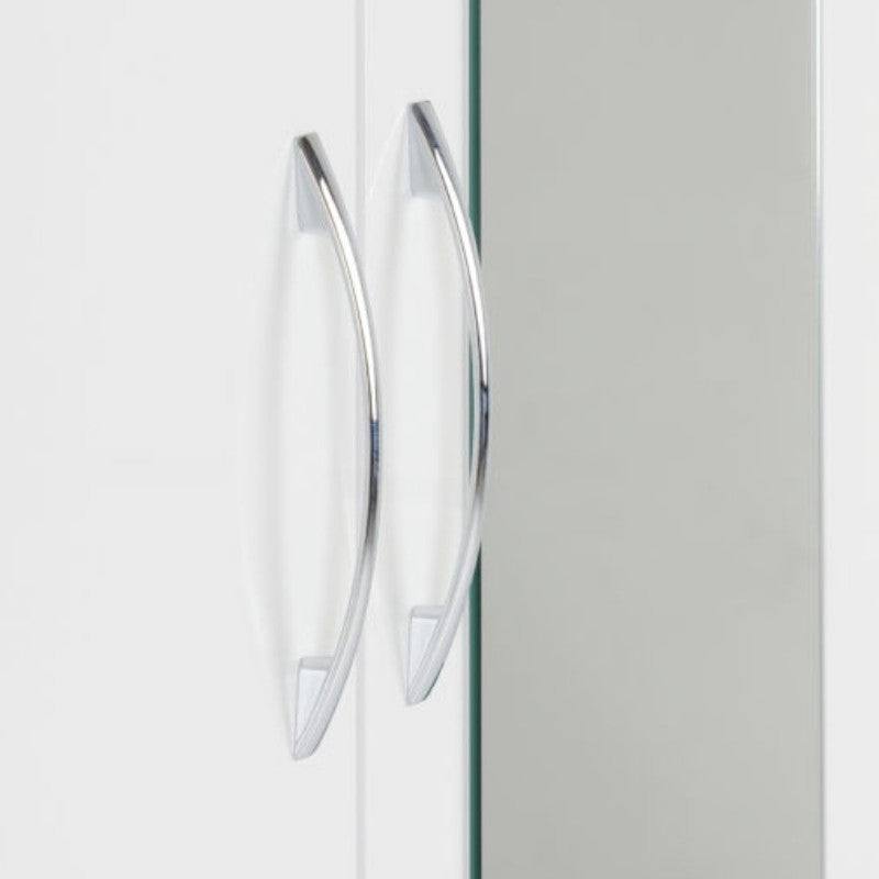 Nevada 2 Door 1 Drawer Mirrored Wardrobe - UK Online Furniture