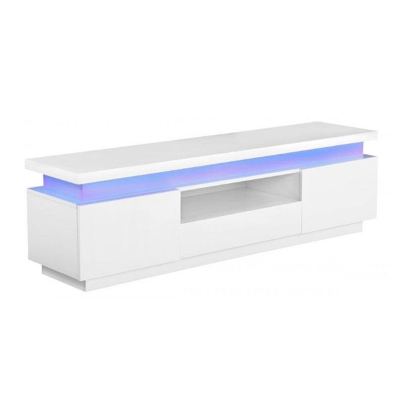 Polaris Large LED TV Unit in White - UK Online Furniture