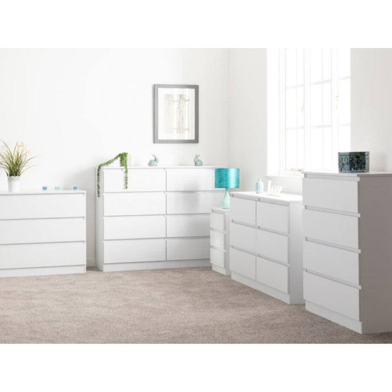 Malvern 8 Drawer Chest (White, Black, Brown, Grey) - UK Online Furniture