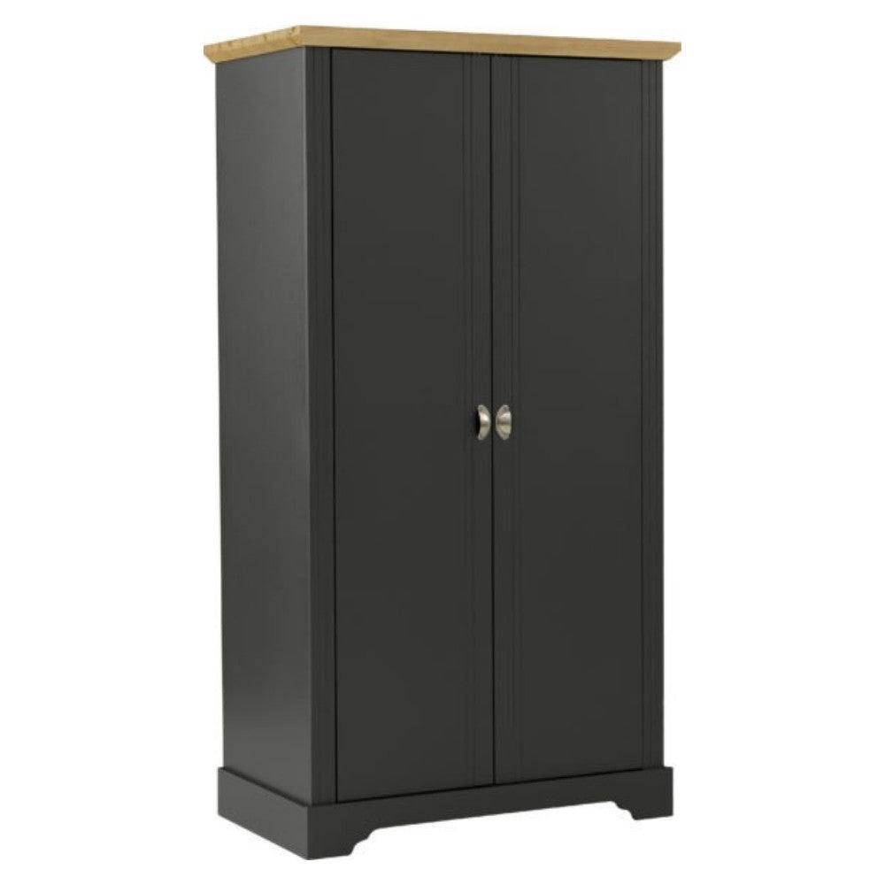 Toledo 2 Door Wardrobe in White or Black - UK Online Furniture