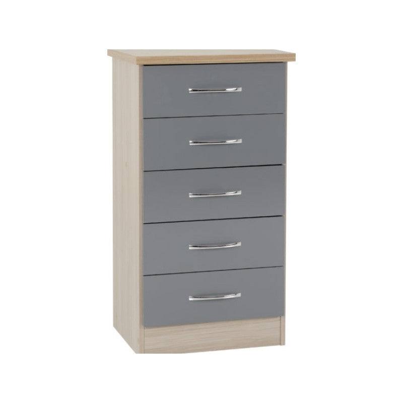 Nevada 5 Drawer Narrow Chest - UK Online Furniture