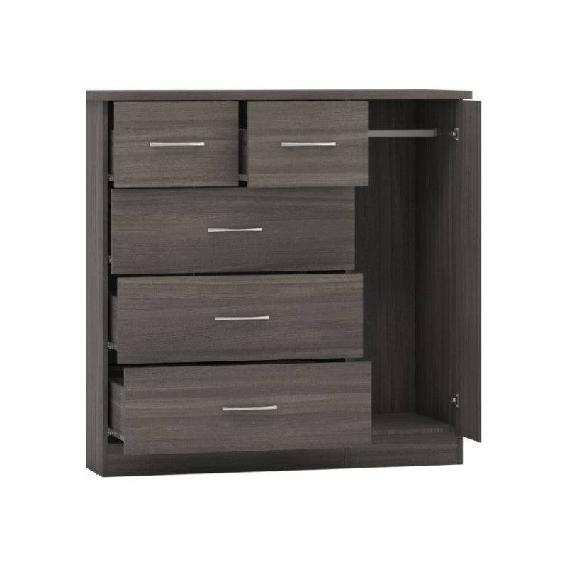 Nevada 5 Drawer Low Wardrobe - UK Online Furniture