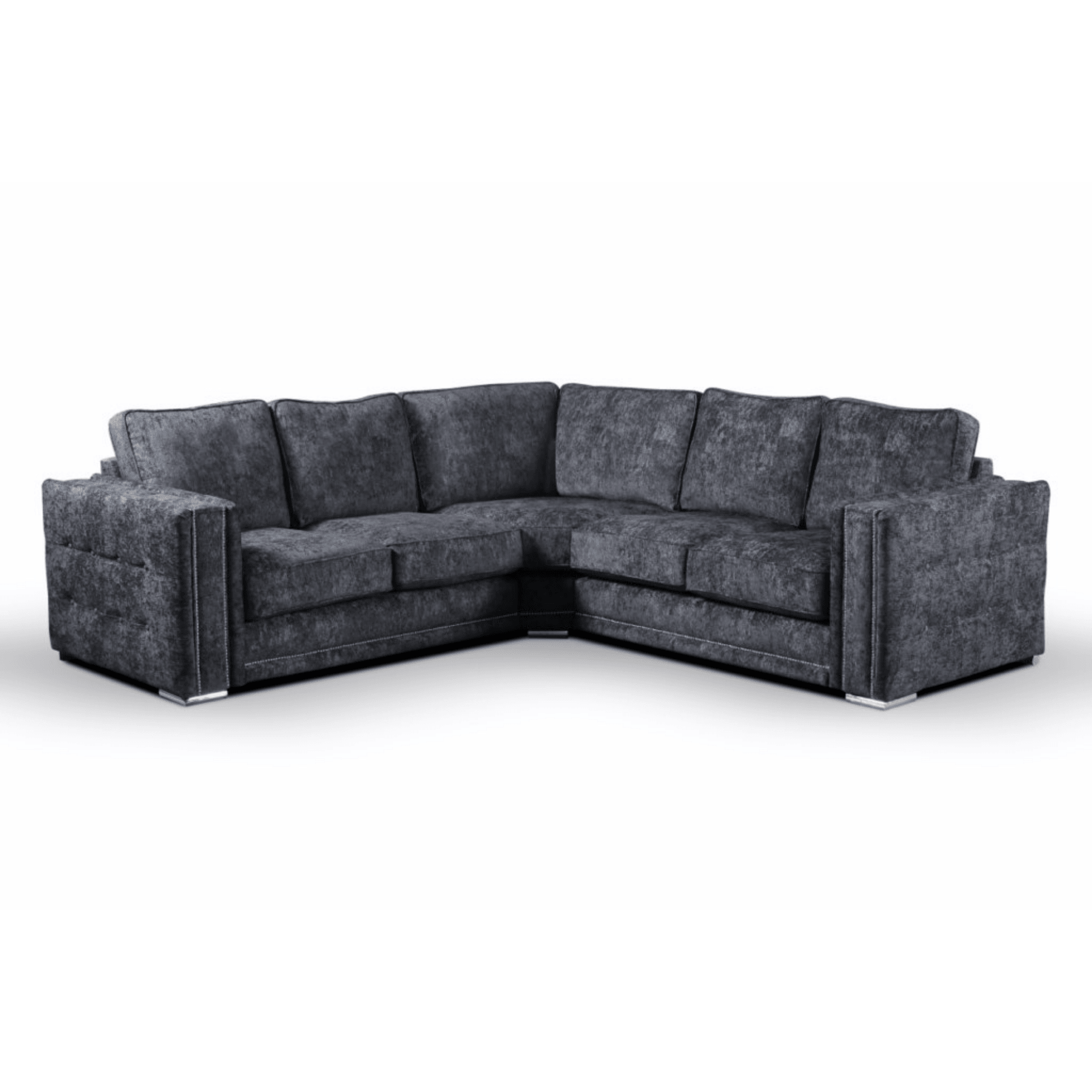 Bentley Full Back Corner Sofa Grey - UK Online Furniture