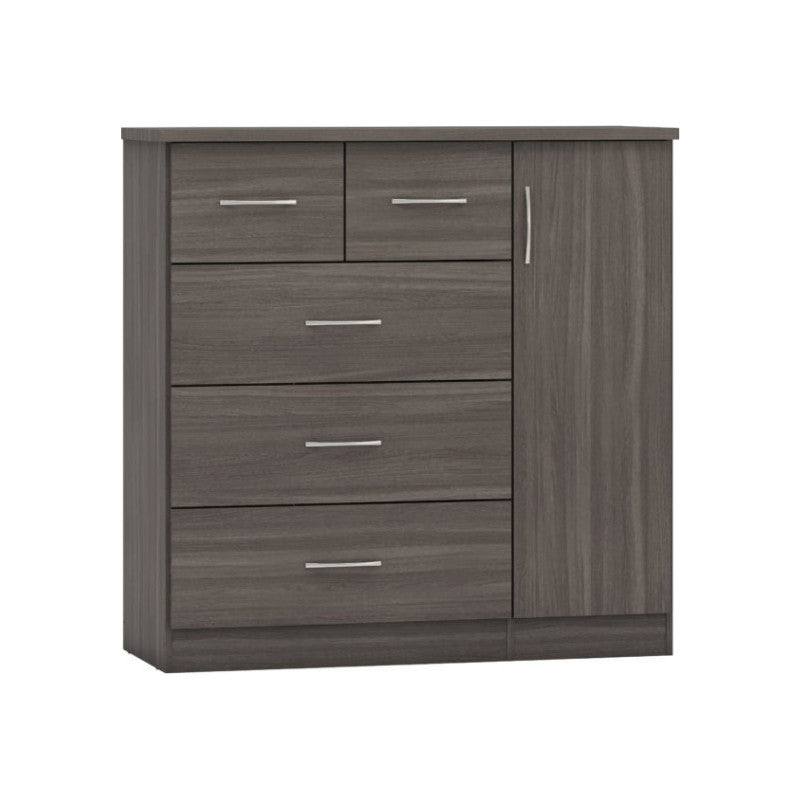 Nevada 5 Drawer Low Wardrobe - UK Online Furniture