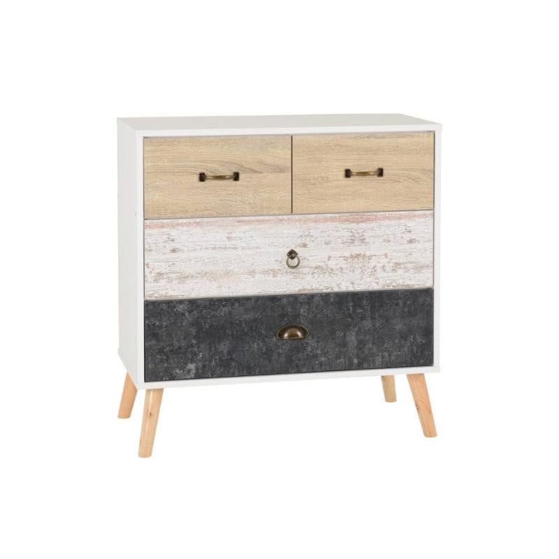 Nordic Style 2+2 Drawer Chest in Beige - UK Online Furniture
