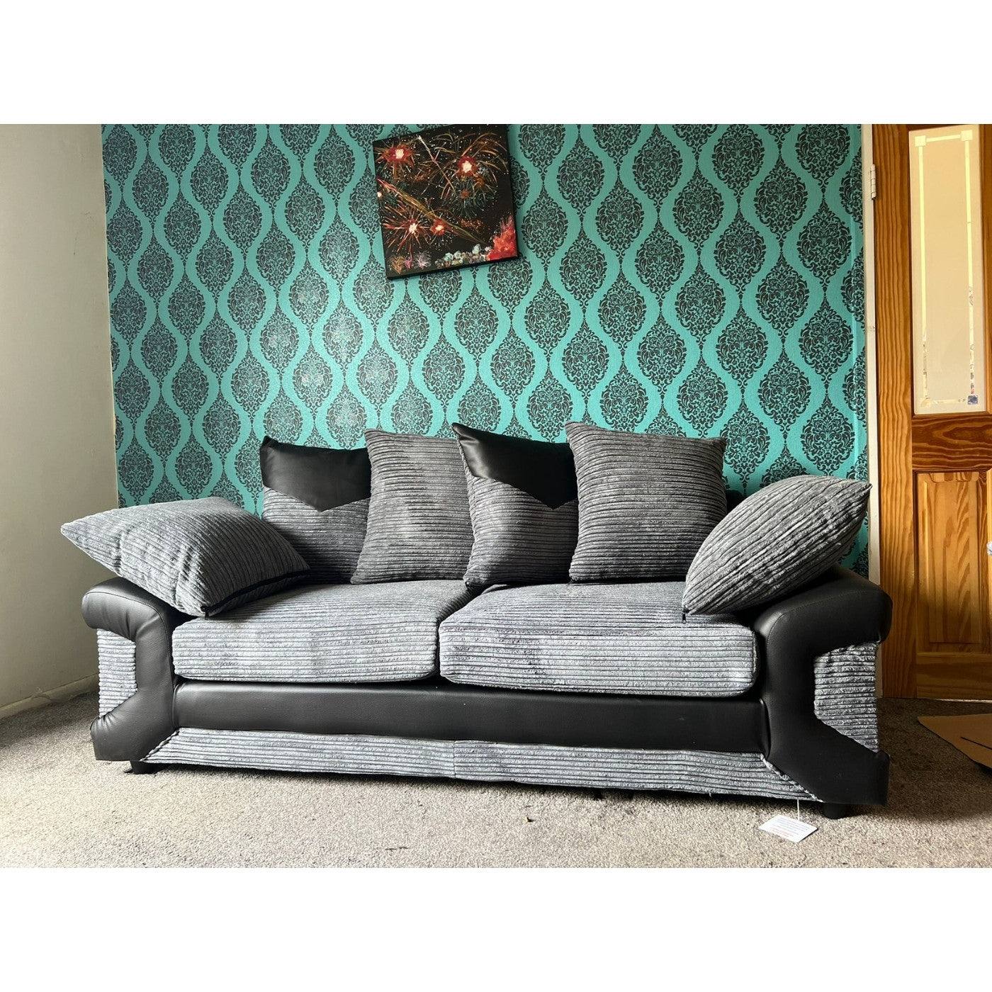 Dino 3+2 Sofa Set, 3 and 2 Seater Sofas in Grey or Brown - UK Online Furniture