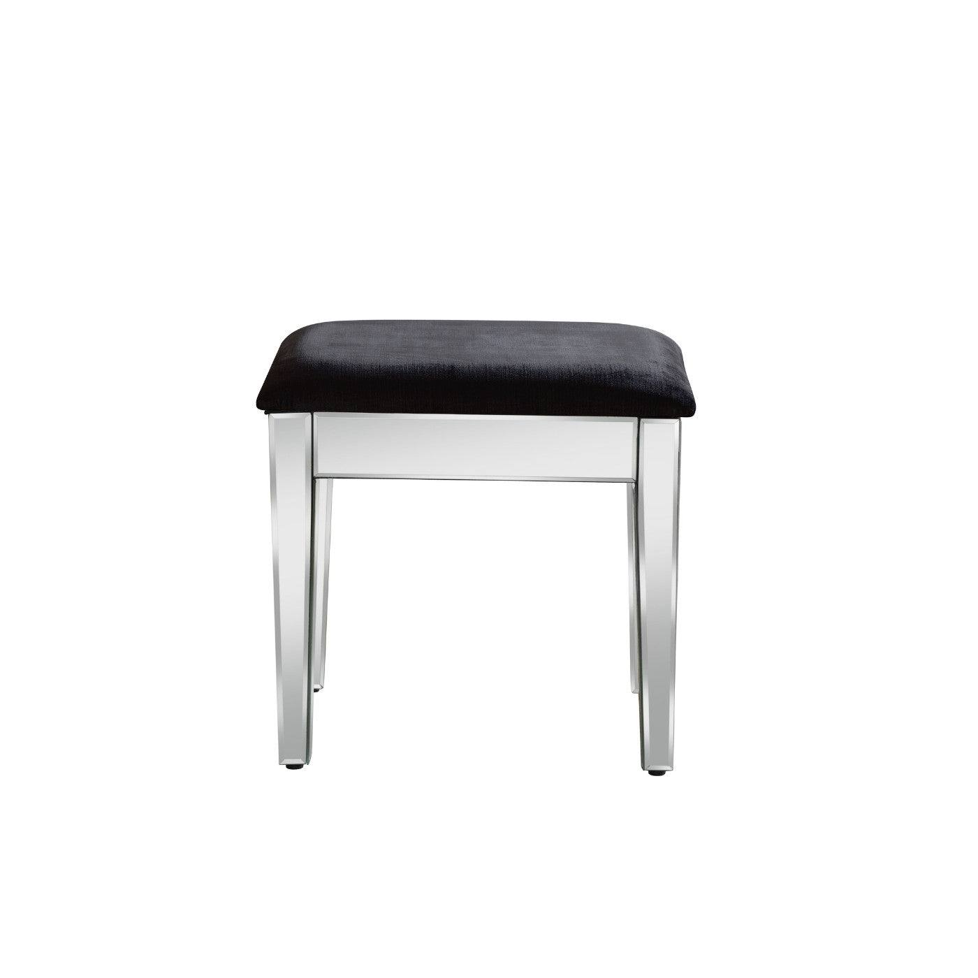 Valencia Mirrored Dressing Table Stool - UK Online Furniture