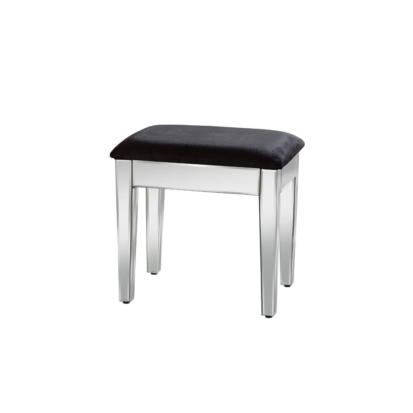 Valencia Mirrored Dressing Table Stool - UK Online Furniture