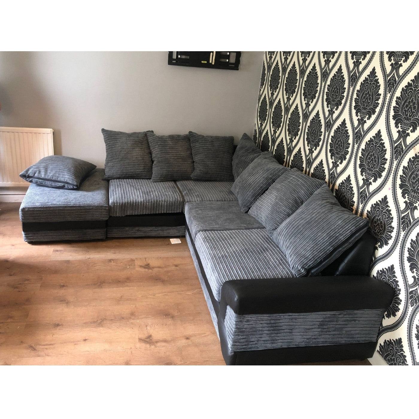 Dino Corner Sofa in Grey or Brown - UK Online Furniture