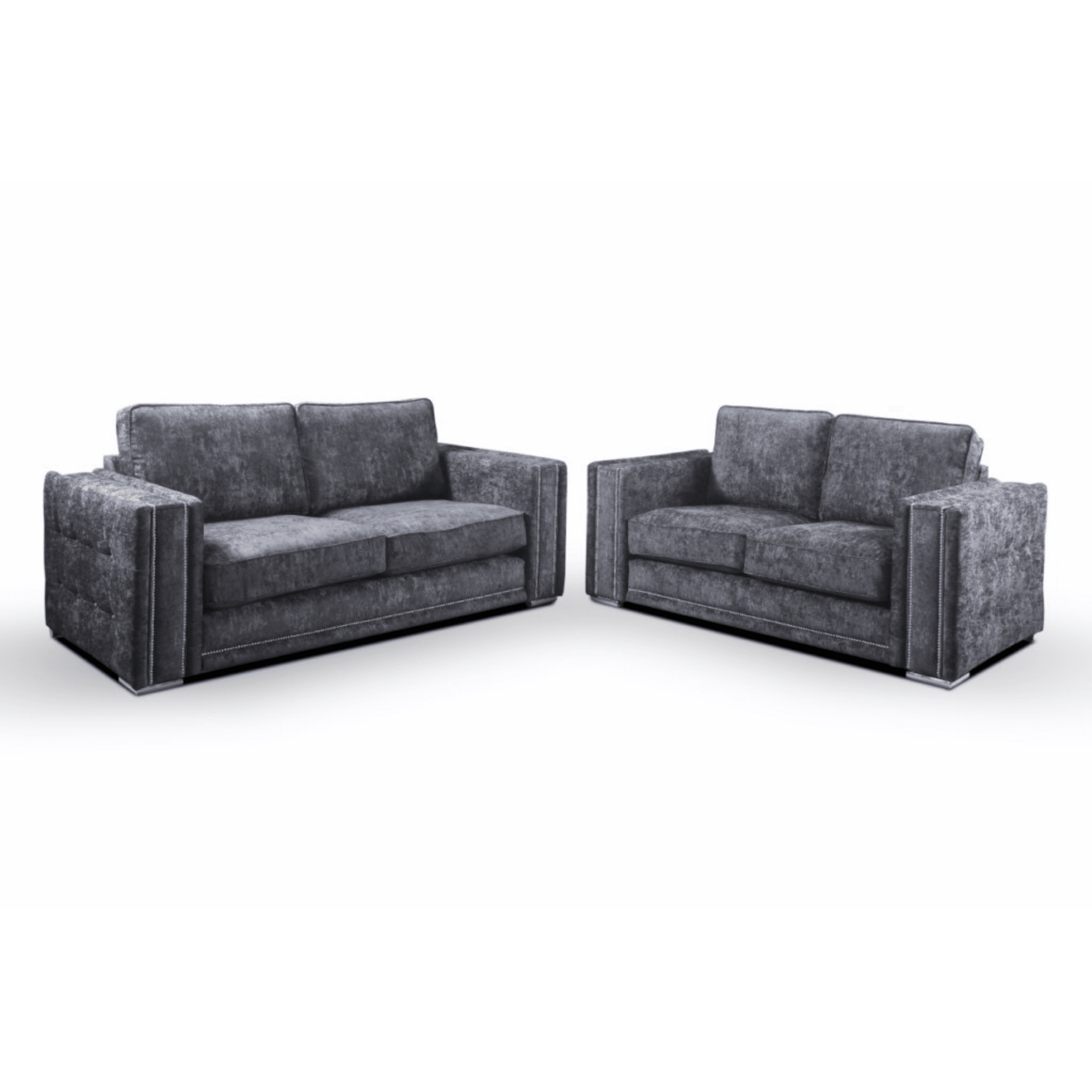Bentley Full Back 3+2 Sofa Set (Grey) - UK Online Furniture