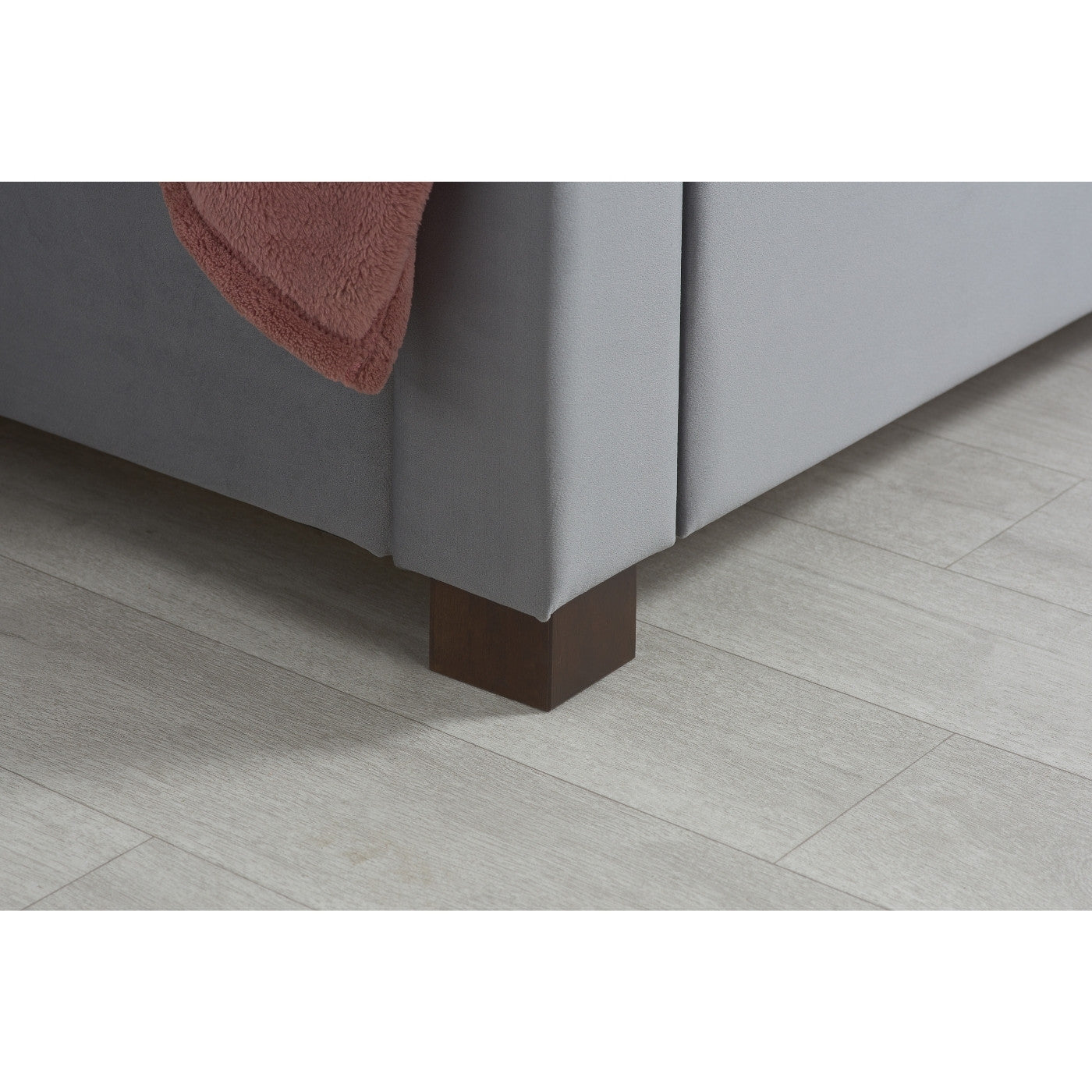 Woodbury Grey Velvet Fabric Storage Bed - Double, King, Super King - UK Online Furniture