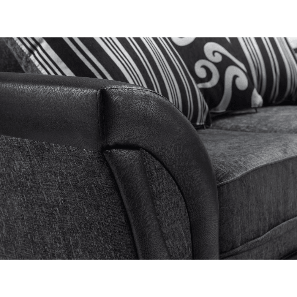 Shannon Sofa Luxe Model 3+2 Sofa Set, 3 Seater & 2 Seater in Grey - UK Online Furniture