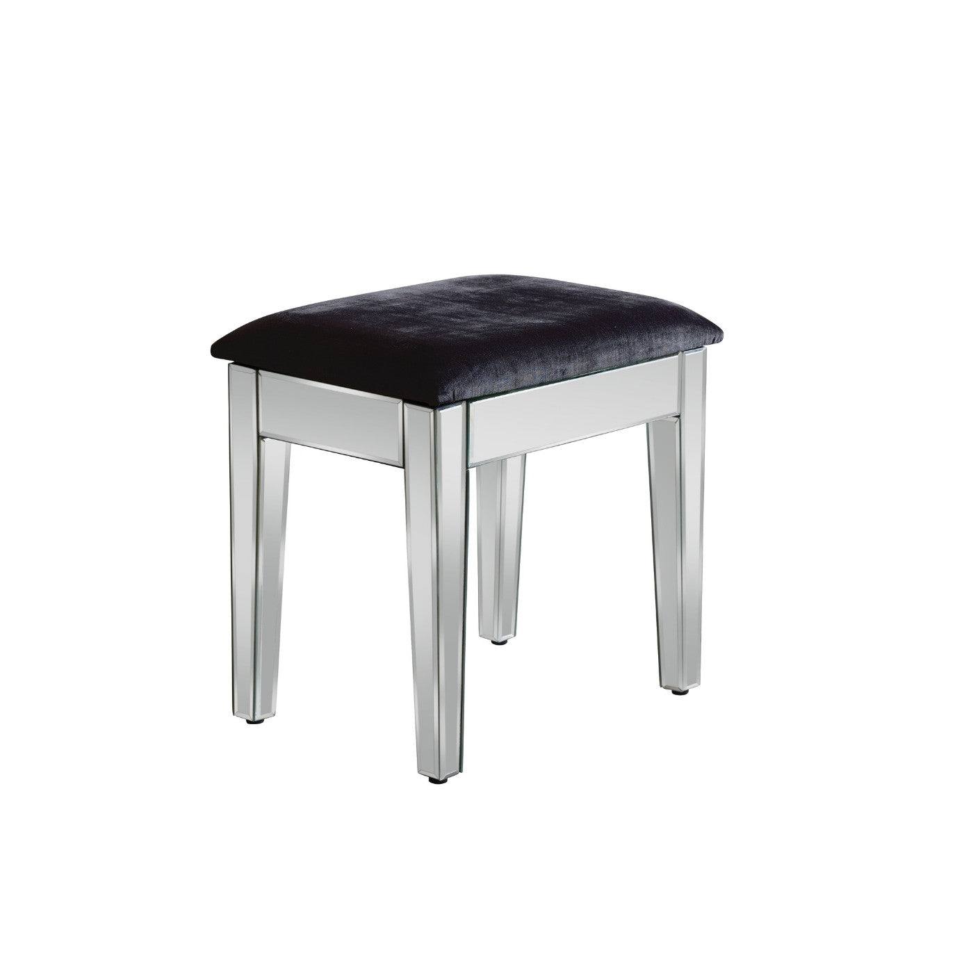 Valencia Mirrored Dressing Table Stool - UK Online Furniture