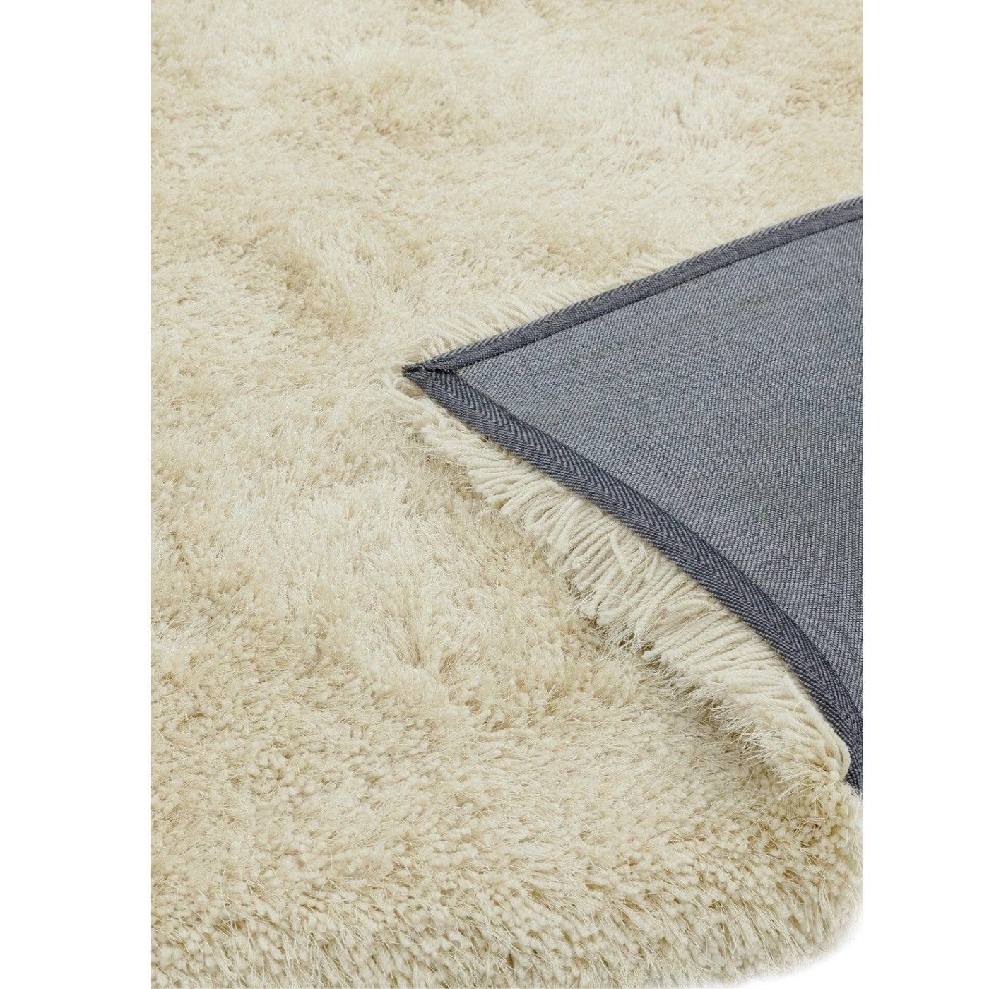 Cascade Plain Shinny Shaggy Rug - Grey, Silver, Cream, Mink, White, Blue - UK Online Furniture