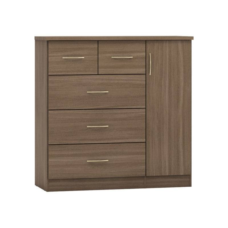Nevada 5 Drawer Low Wardrobe - UK Online Furniture