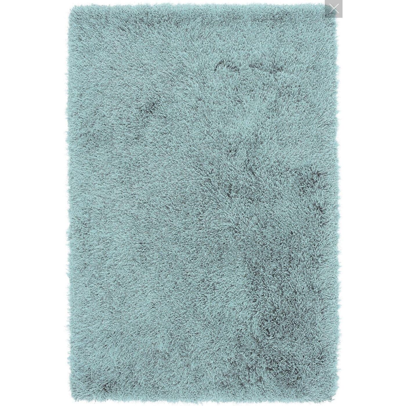 Cascade Plain Shinny Shaggy Rug - Grey, Silver, Cream, Mink, White, Blue - UK Online Furniture