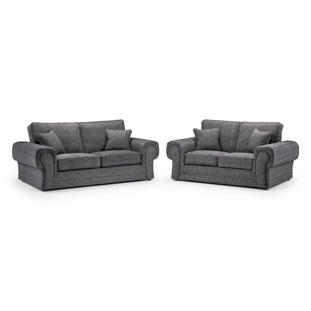 Wilcot 3+2 Sofa Set Grey Fabric - UK Online Furniture