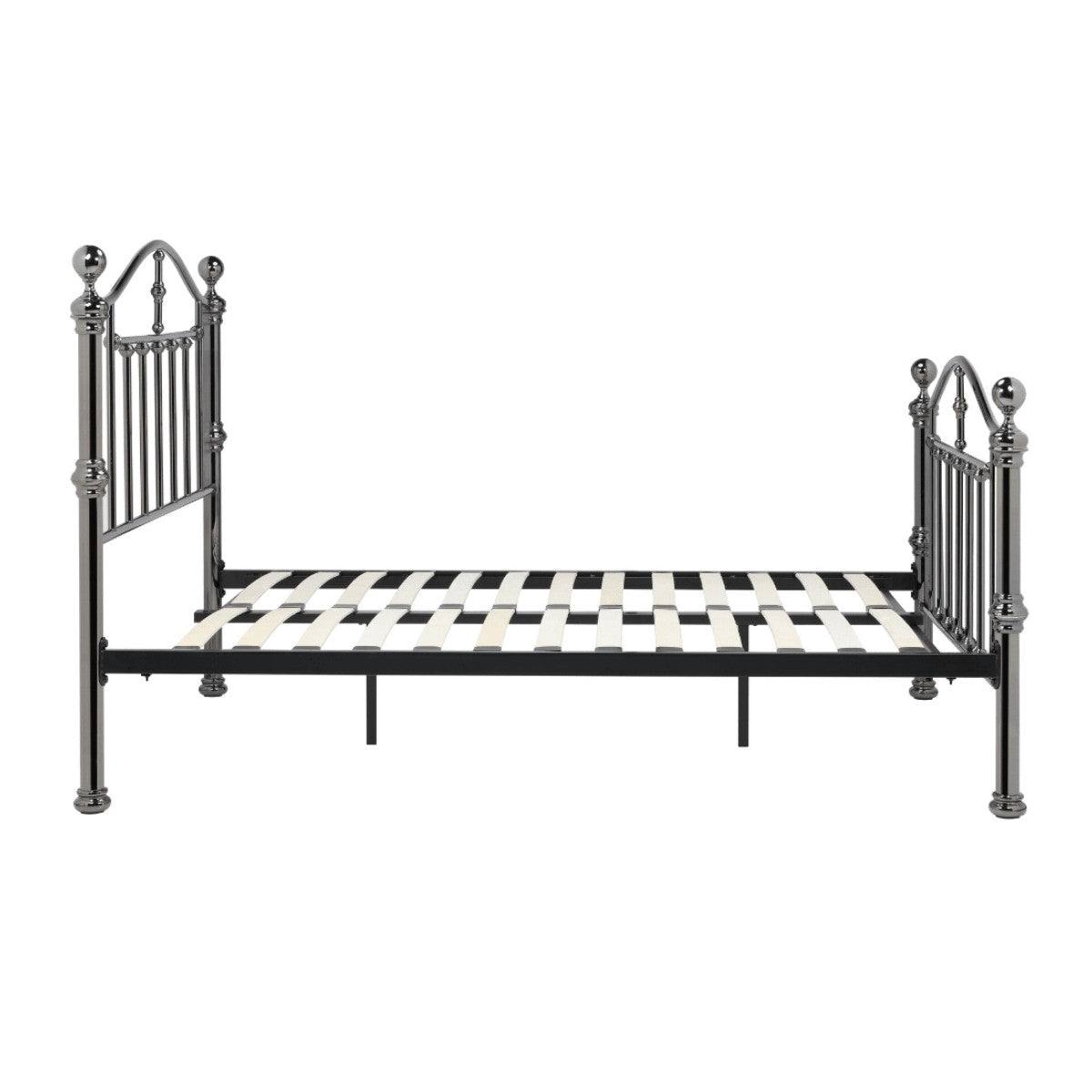 Victoria Black Metal Bed - Double or King Size - UK Online Furniture