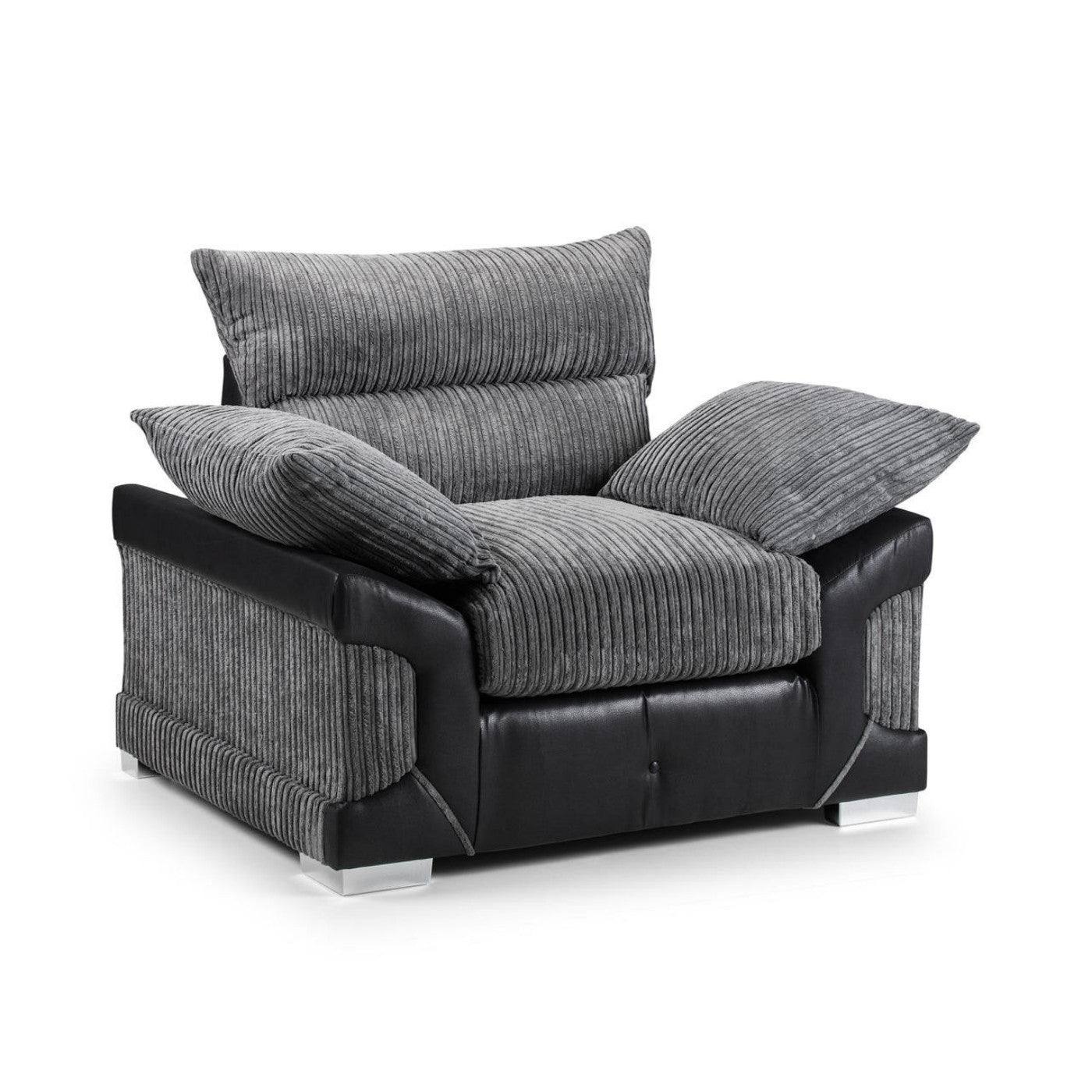 Dino 3+2 Sofa Set, 3 and 2 Seater Sofas in Grey or Brown - UK Online Furniture