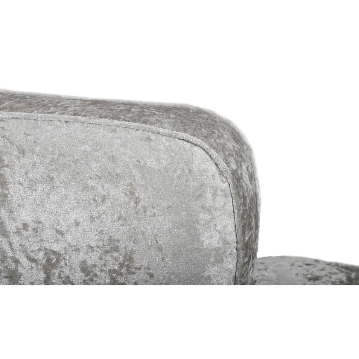 Tangent Corner Sofa in Black or Silver Crushed Velvet - UK Online Furniture