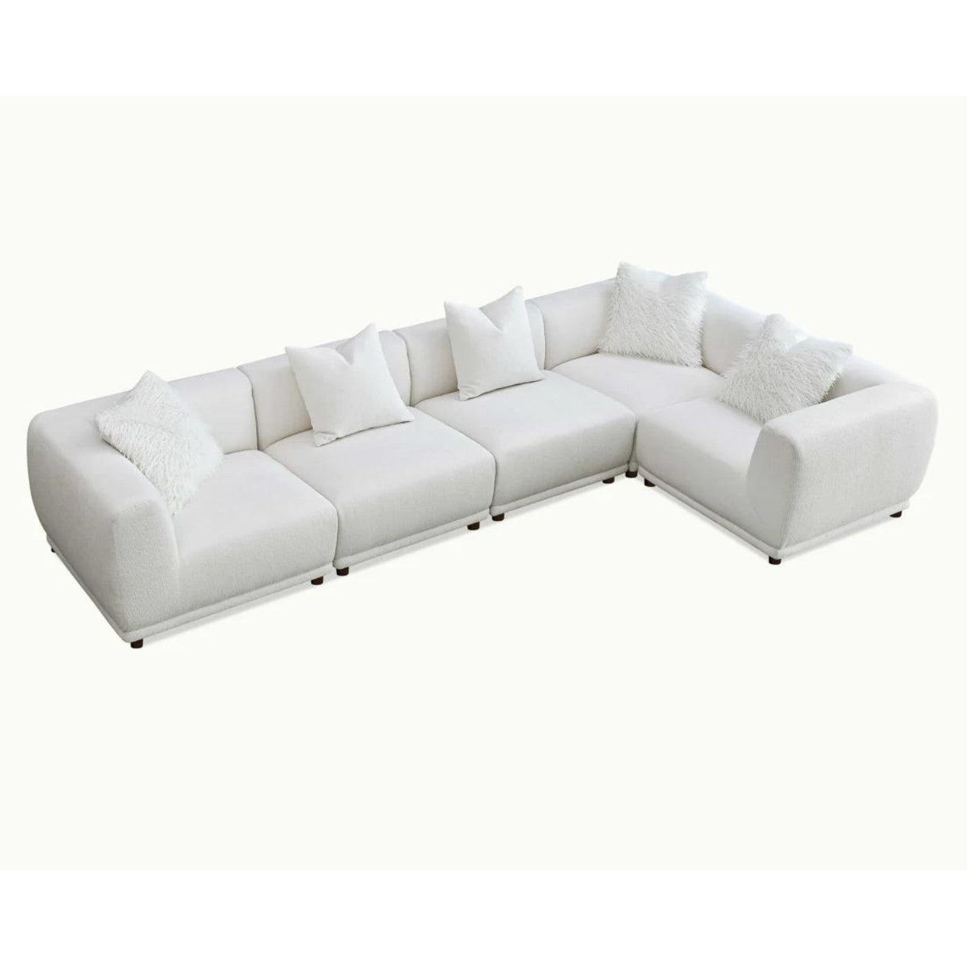 Lottie Modular Corner Sofa in Cream White - UK Online Furniture