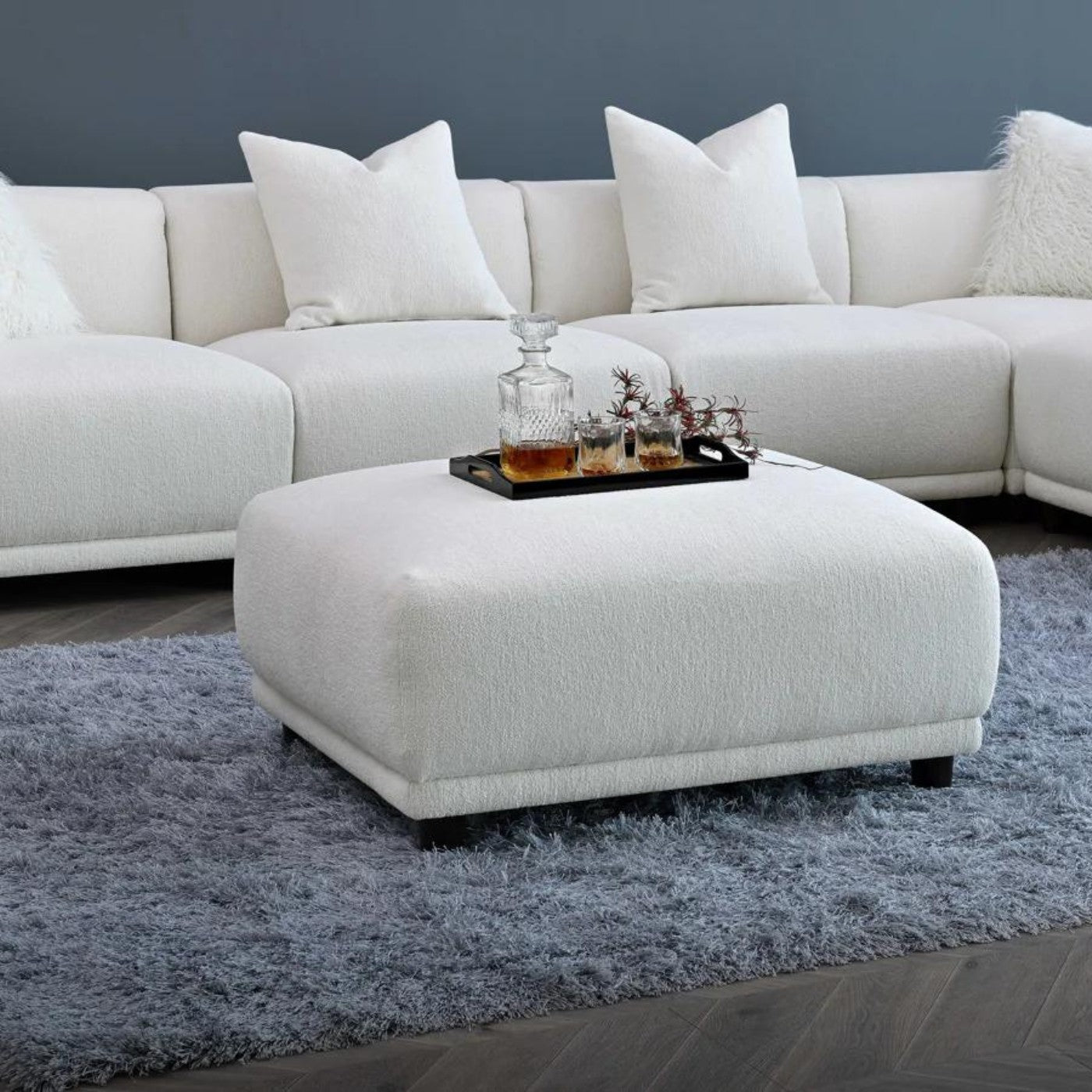 Lottie Modular Corner Sofa in Cream White - UK Online Furniture