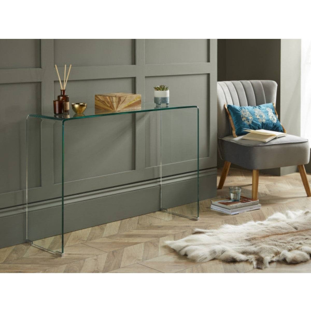 Angola Glass Hallway Console Table - UK Online Furniture