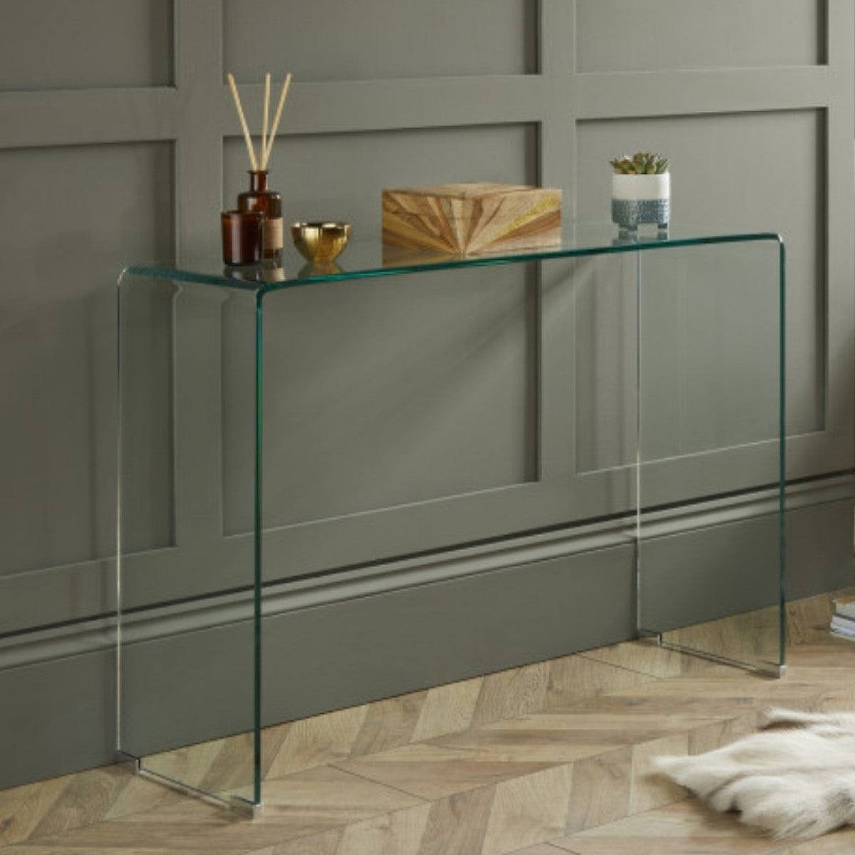 Angola Glass Hallway Console Table - UK Online Furniture