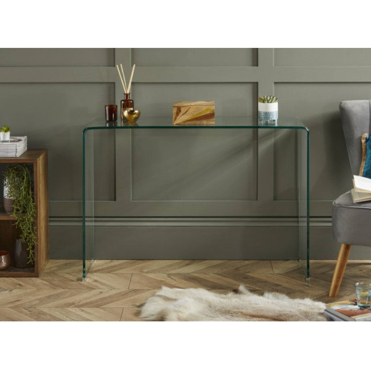 Angola Glass Hallway Console Table - UK Online Furniture