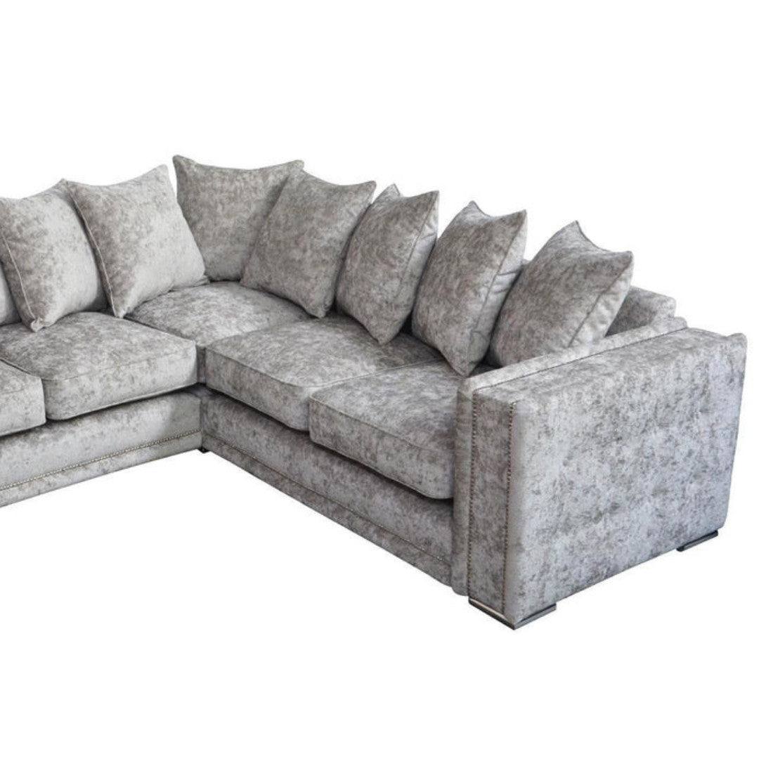 Bentley Scatter Back Corner Sofa in Beige - UK Online Furniture