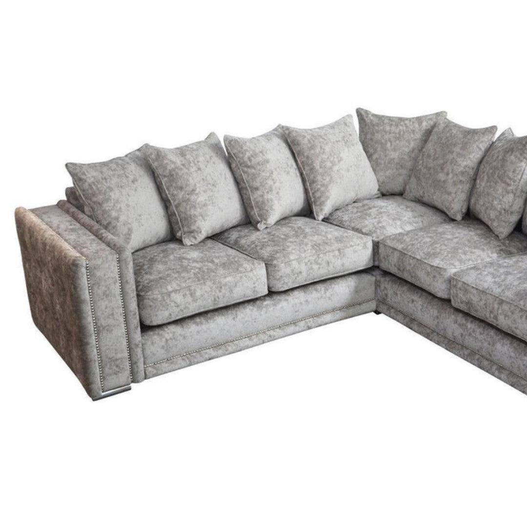 Bentley Scatter Back Corner Sofa in Beige - UK Online Furniture