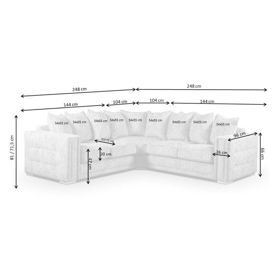 Bentley Scatter Back Corner Sofa in Beige - UK Online Furniture