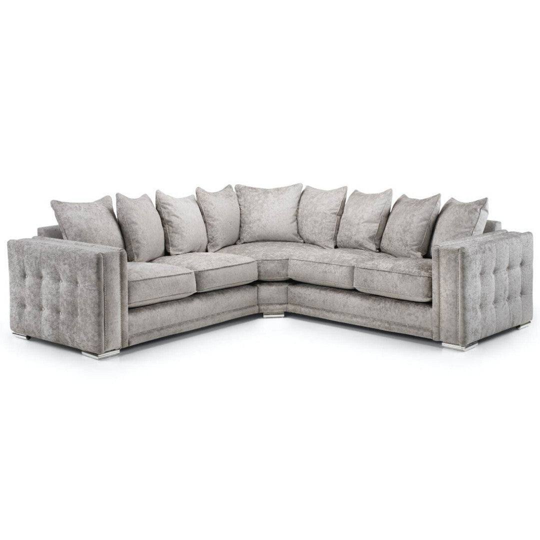 Bentley Scatter Back Corner Sofa in Beige - UK Online Furniture