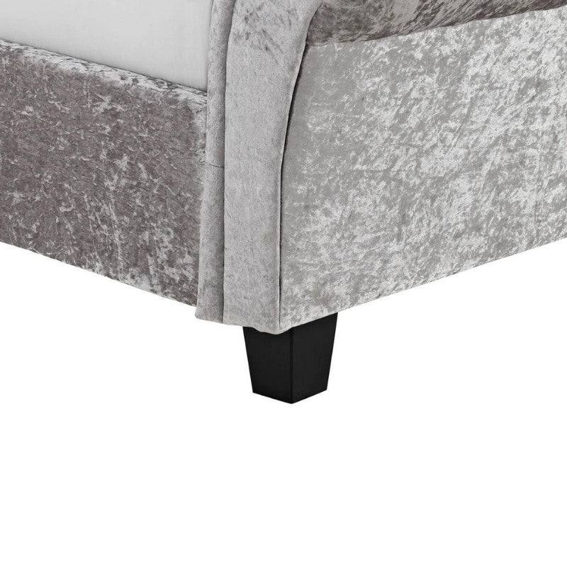Casablanca Crushed Velvet Bed (Grey, Black, Teal, Blue+) - UK Online Furniture