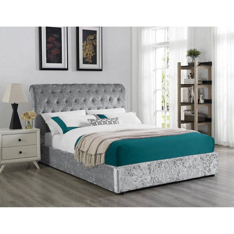 Casablanca Ottoman Storage Crushed Velvet Bed - UK Online Furniture
