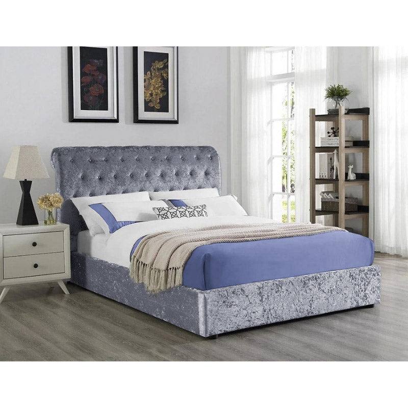Casablanca Ottoman Storage Crushed Velvet Bed - UK Online Furniture