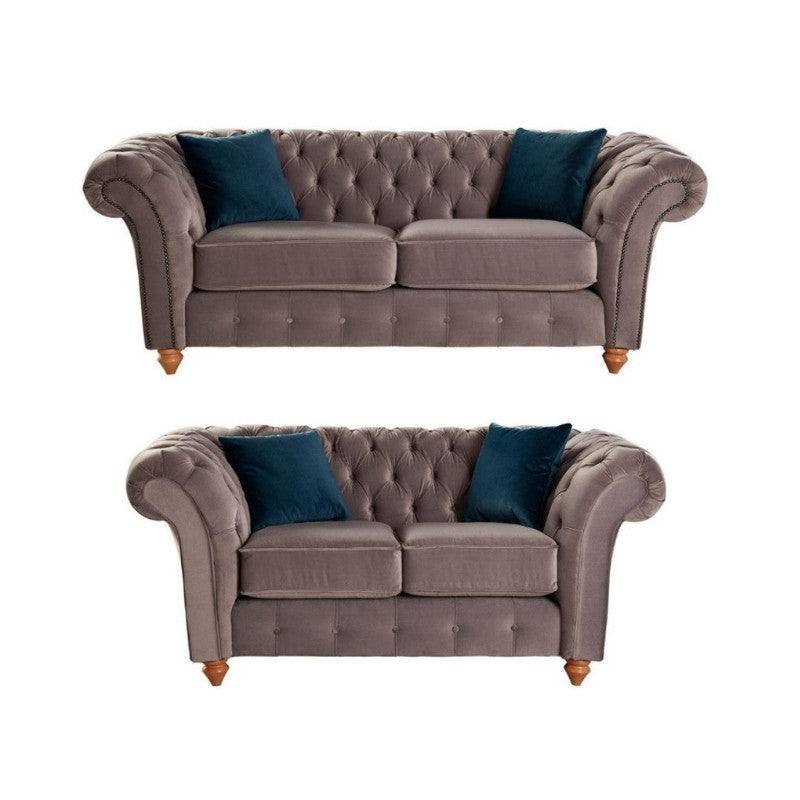 Bespoke Winchester Chesterfield 3+2 Sofa Set - Blue, Grey, Silver, Black, Green, Mustard - UK Online Furniture
