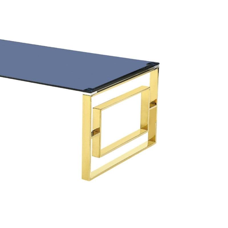 Memphis Grey & Gold Glass Coffee Table - UK Online Furniture