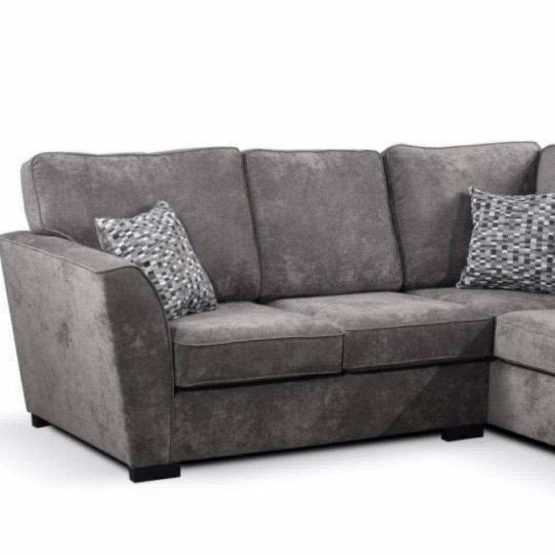 Nebraska Full Back Long Chair Corner Sofa (Grey) - UK Online Furniture