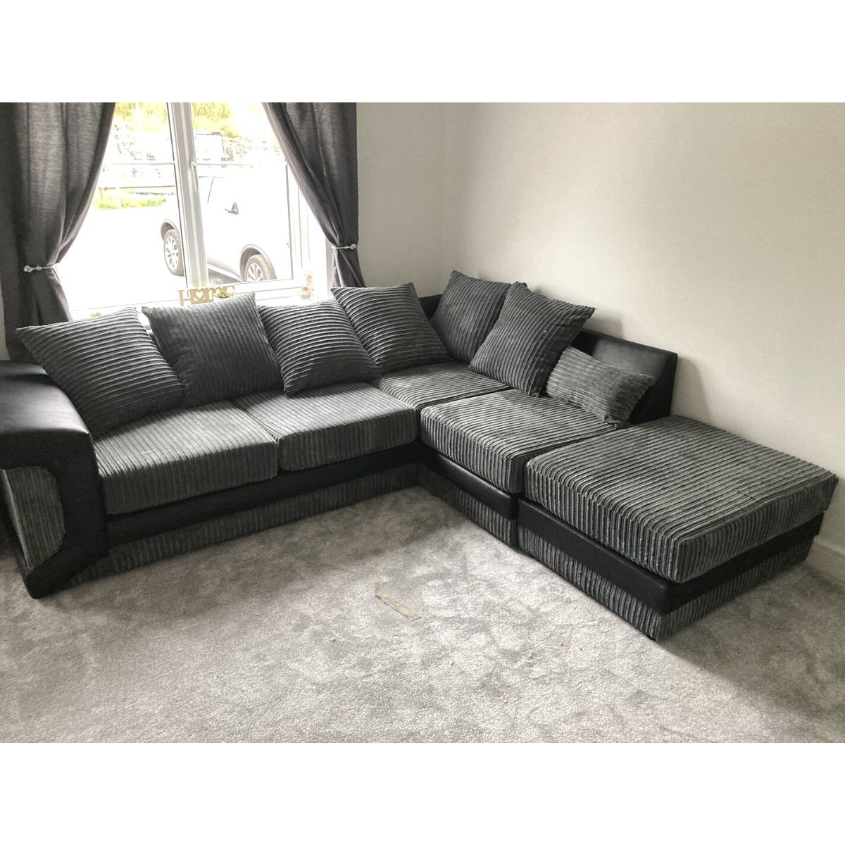 Dino Corner Sofa in Grey or Brown - UK Online Furniture