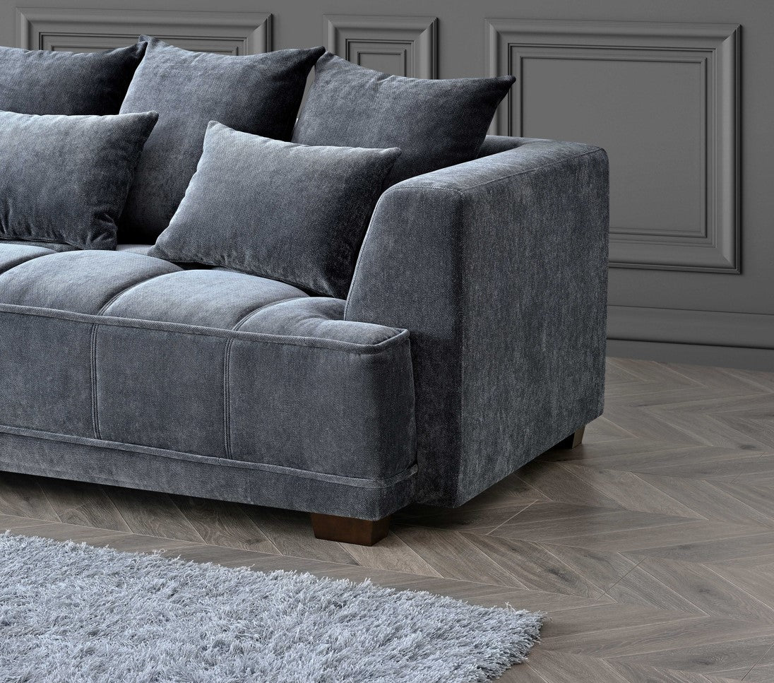 The Eclipse in Steel Velvet Grey
