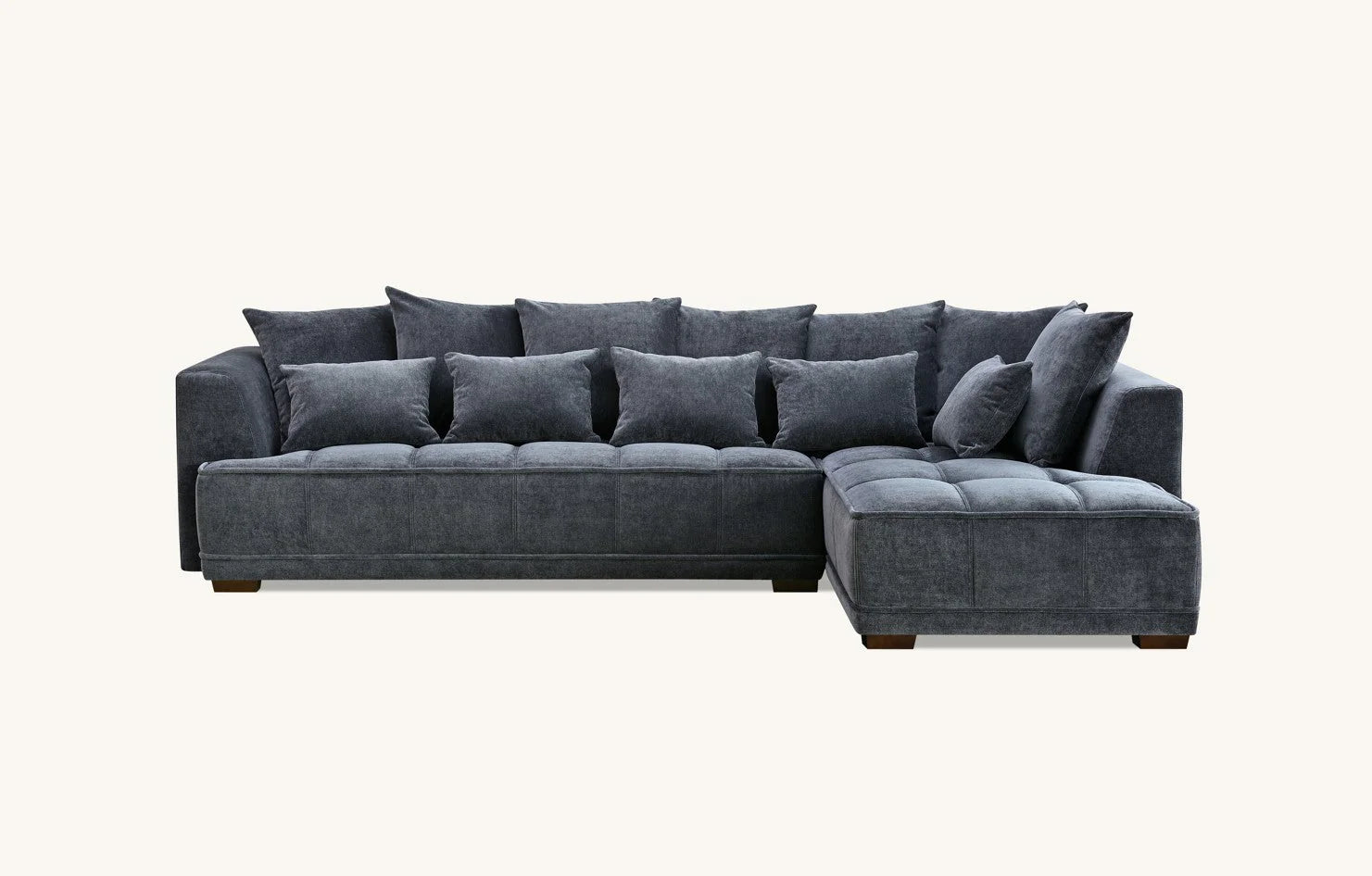 The Eclipse in Steel Velvet Grey