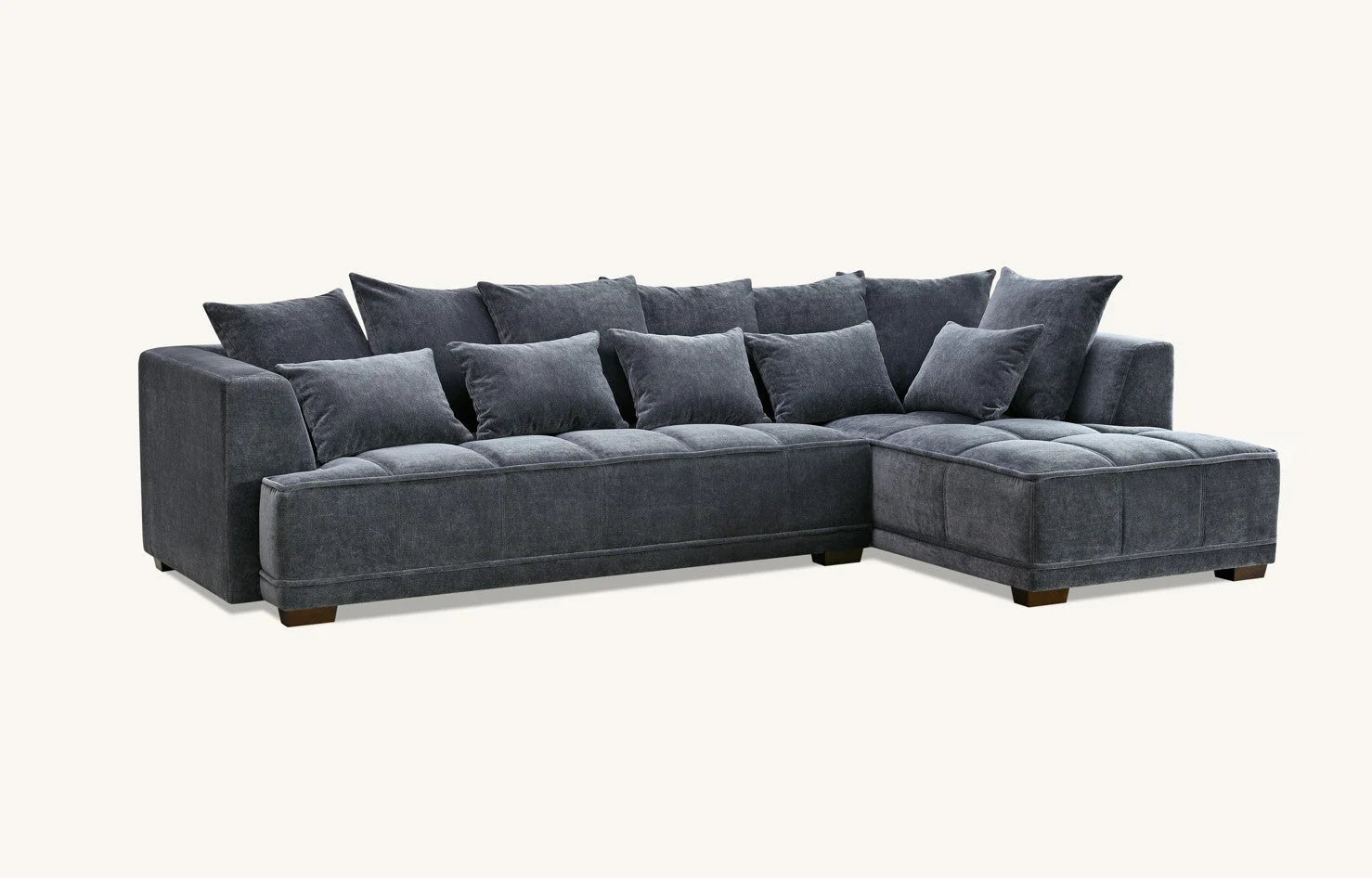 The Eclipse in Steel Velvet Grey