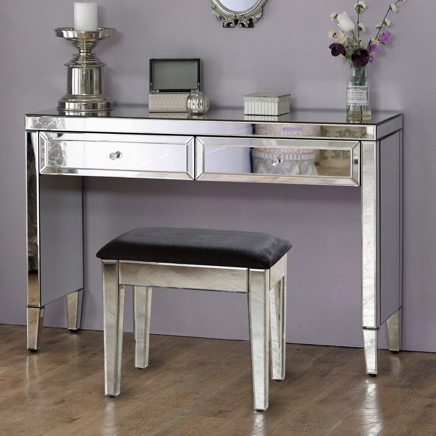 Valencia Mirrored Dressing Table Stool