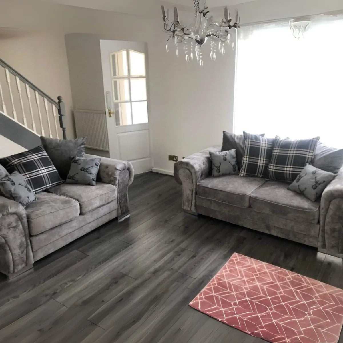 Verona 3+2 Sofa Set, 3 Seater, 2 Seater, Scatter Back (Grey, Mink)