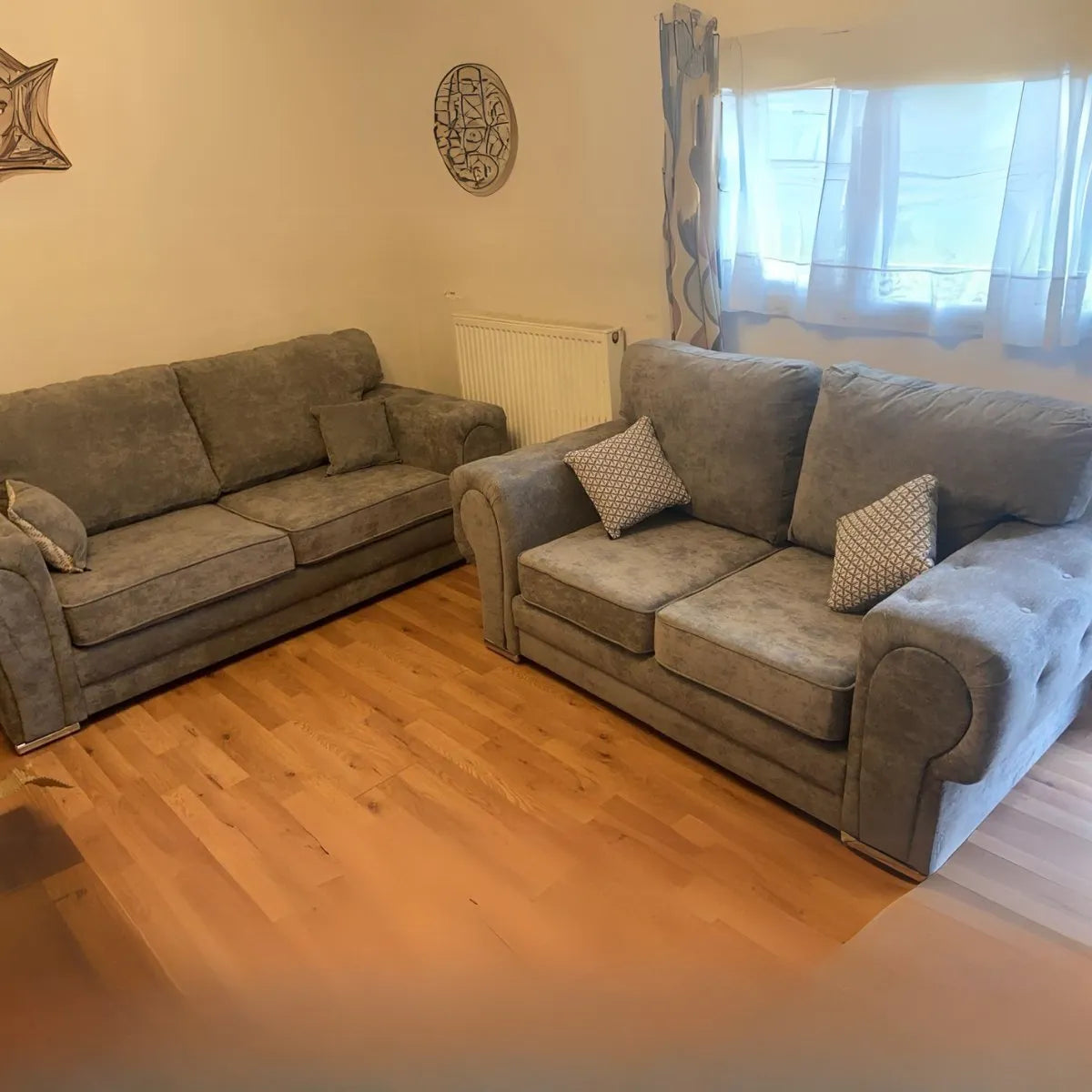 Verona 3+2 Sofa Set, Full Back (Grey, Mink)